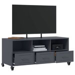 vidaXL Meuble TV anthracite 100 5x39x43 5 cm acier laminé à froid