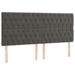 vidaXL Cadre de lit sans matelas gris foncé 200x200 cm velours