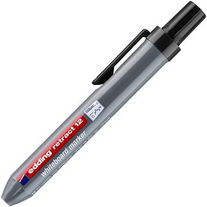 Marqueur pour tableau blanc Retract 12 à pointe ogive moyenne rétractable 1,5 - 3 mm noir