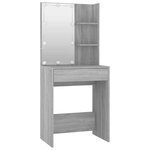 vidaXL Ensemble de coiffeuse avec LED Sonoma gris Bois d'ingénierie