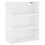 vidaXL Buffet haut Blanc 69 5x34x180 cm Bois d'ingénierie