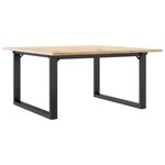 vidaXL Table basse cadre en O 90x90x45 cm bois de pin massif et fonte