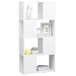 vidaXL Bibliothèque/Séparateur de pièce blanc bois d'ingénierie