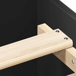 vidaXL Cadre de lit sans matelas noir 90x200 cm bois d'ingénierie