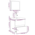 vidaXL Meubles de salle de bain Sonoma gris Bois d'ingénierie