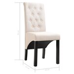 vidaXL Chaises à manger lot de 4 crème tissu