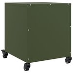 vidaXL Tables de chevet 2 Pièces vert olive 36x39x43 5 cm acier