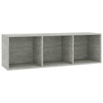vidaXL Bibliothèque/Meuble TV Gris béton 36x30x114cm Bois d’ingénierie