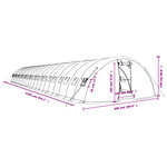 vidaXL Serre avec cadre en acier vert 110 m² 22x5x2 3 m