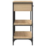 vidaXL Table console avec tiroirs et étagères chêne sonoma