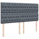 vidaXL Sommier à lattes de lit et matelas Gris foncé 180x200cm Velours