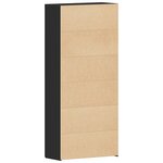 vidaXL Cabinet à chaussures Noir 80x35 5x180 cm Bois d'ingénierie