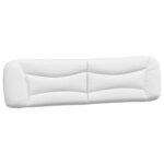 vidaXL Coussin de tête de lit blanc 200 cm similicuir