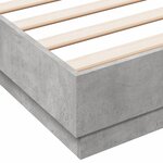 vidaXL Cadre de lit sans matelas gris béton 140x190 cm