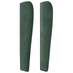 vidaXL Tête de lit avec oreilles Vert foncé 147x23x118/128 cm Velours