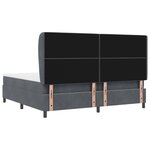 vidaXL Lit à ressorts avec matelas gris foncé 200x200 cm en velours