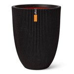 Capi Vase élégant Groove 46x58 cm Noir