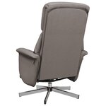 vidaXL Fauteuil inclinable de massage avec repose-pieds taupe tissu