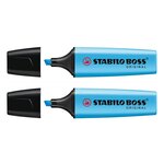 Surligneur BOSS ORIGINAL Rechargeable Pointe Biseautée 2-5 mm Bleu STABILO