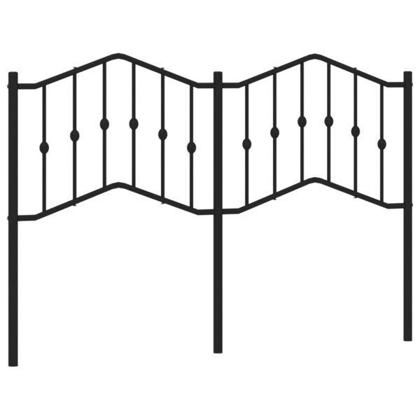 vidaXL Tête de lit métal noir 135 cm