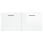 vidaXL Armoire murale blanc brillant 80x36 5x35 cm bois d'ingénierie