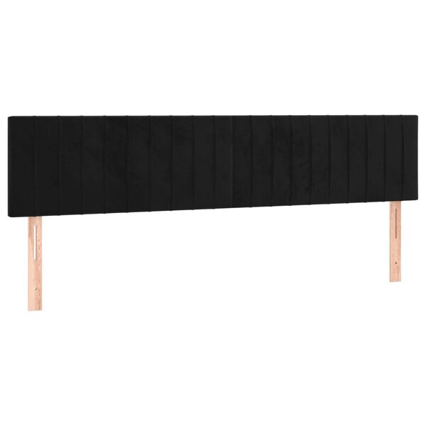 vidaXL Têtes de lit 2 Pièces Noir 80x5x78/88 cm Velours