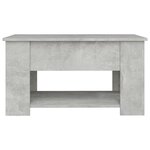 vidaXL Table basse gris béton 79x49x41 cm bois d'ingénierie