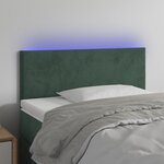 vidaXL Tête de lit à LED Vert foncé 90x5x78/88 cm Velours