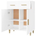 vidaXL Buffet blanc 69 5x34x89 cm bois d’ingénierie