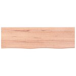 vidaXL Étagère murale marron clair bois chêne massif traité