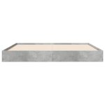 vidaXL Cadre de lit sans matelas gris béton 160x200 cm