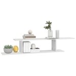 vidaXL Étagère TV murale Blanc 125x18x23 cm Bois d’ingénierie