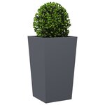 vidaXL Jardinières 2 Pièces anthracite 45x45x75 cm acier