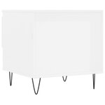 vidaXL Tables basses 2 Pièces blanc brillant 50x46x50cm bois d'ingénierie