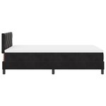 vidaXL Lit Box Spring avec Matelas et LED Noir 120x200 cm Velours