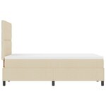 vidaXL Lit à ressort avec matelas & LED Crème 120x200 cm Tissu