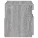 vidaXL Meuble TV avec lumières LED Sonoma gris 60x35x40 cm
