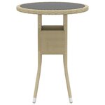 vidaXL Ensemble à manger de jardin 3 Pièces Résine tressée Beige