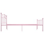vidaXL Cadre de lit sans matelas rose métal 140x200 cm