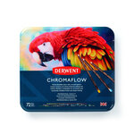 DERWENT - CHROMAFLOW - boîte métal 72 crayons de couleur assortis
