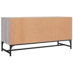 vidaXL Meuble TV avec portes en verre sonoma gris 102x37x50 cm
