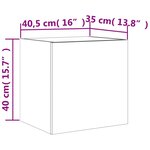 vidaXL Meubles TV muraux avec lumières LED 2 Pièces blanc 40 5x35x40 cm