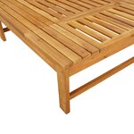 vidaXL Chaise longue et coussin/oreiller gris foncé bois massif acacia