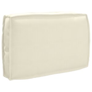vidaXL Ensemble de coussins en palette de 2 pièces crème en tissu Oxford