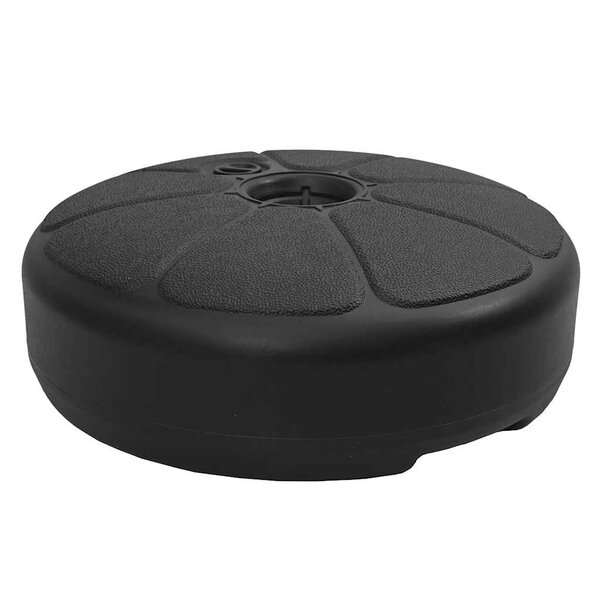 vidaXL Socle de parasol Rempli de sable/d'eau 15 L Noir