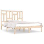 vidaXL Cadre de lit sans matelas 135x190 cm bois massif