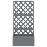 vidaXL Jardinière en treillis Gris 65x33x135 cm WPC