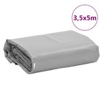 vidaXL Bâche gris 3 5x5 m 650 g/m²