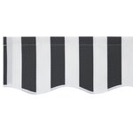 vidaXL Valance de store pour cadre de 2.5 m noir et blanc 2.3x0.2 m