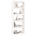 vidaXL Bibliothèque/Séparateur de pièce Blanc 60x30x167 5cm Pin massif
